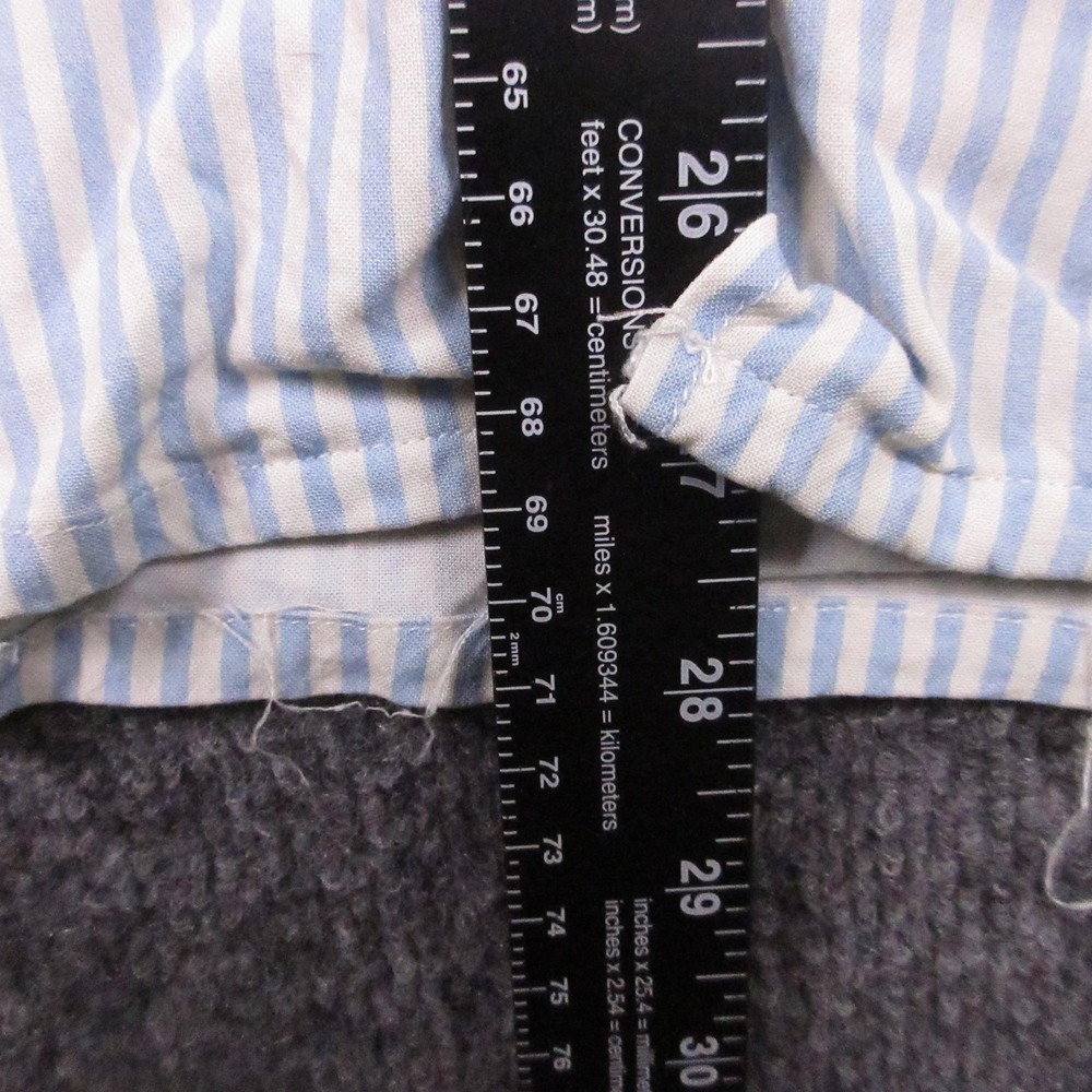 Duvin Shirt Mens Large Blue Stripe Short Sleeve Dolphin Girl Graphic Button Up - Picture 7 of 8